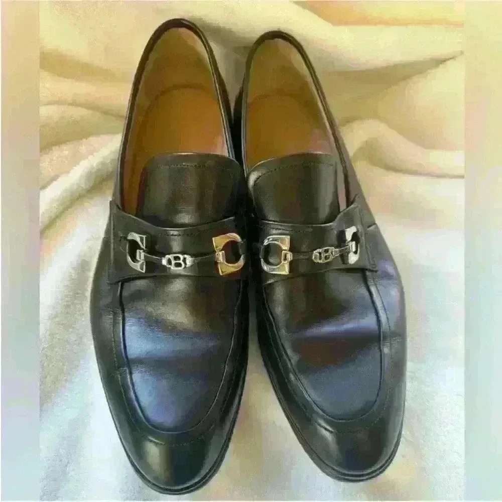 Bally Men's "Cathio" Black Leather Loafer With Horse Bit Buckle U.S. Size 7.5 D - Picture 2 of 12